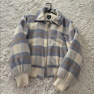 Target Wild Fable Blue Plaid Puffer Jacket